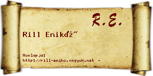 Rill Enikő névjegykártya